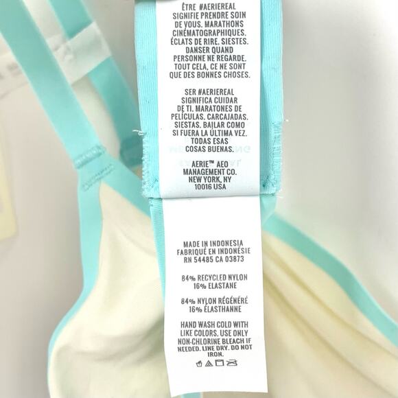 Aerie SMOOTHEZ Sheer Full Coverage Unlined Underwire Cream Bra Women's 34C $40 - Picture 7 of 7